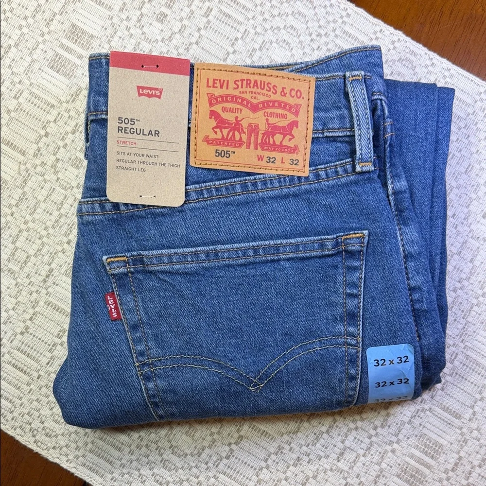 Men's Levi’s 505 Regular Blue Jeans Size 32x32